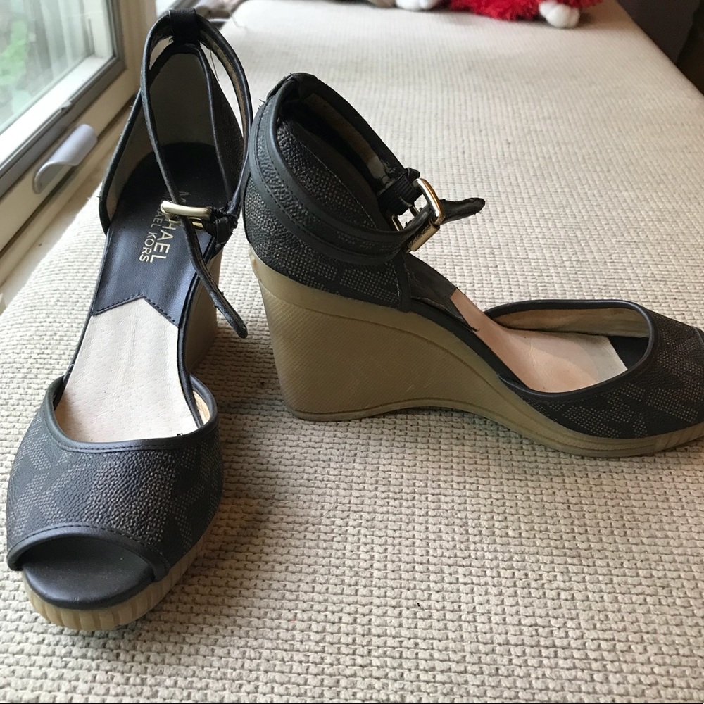 Michael Kors logo wedges
